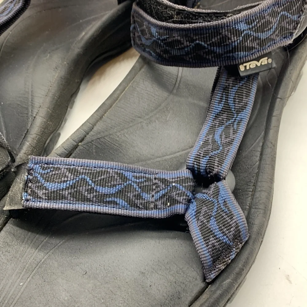 Teva Hurricane Black Blue Sport Sandals Sz 12. MS1326E